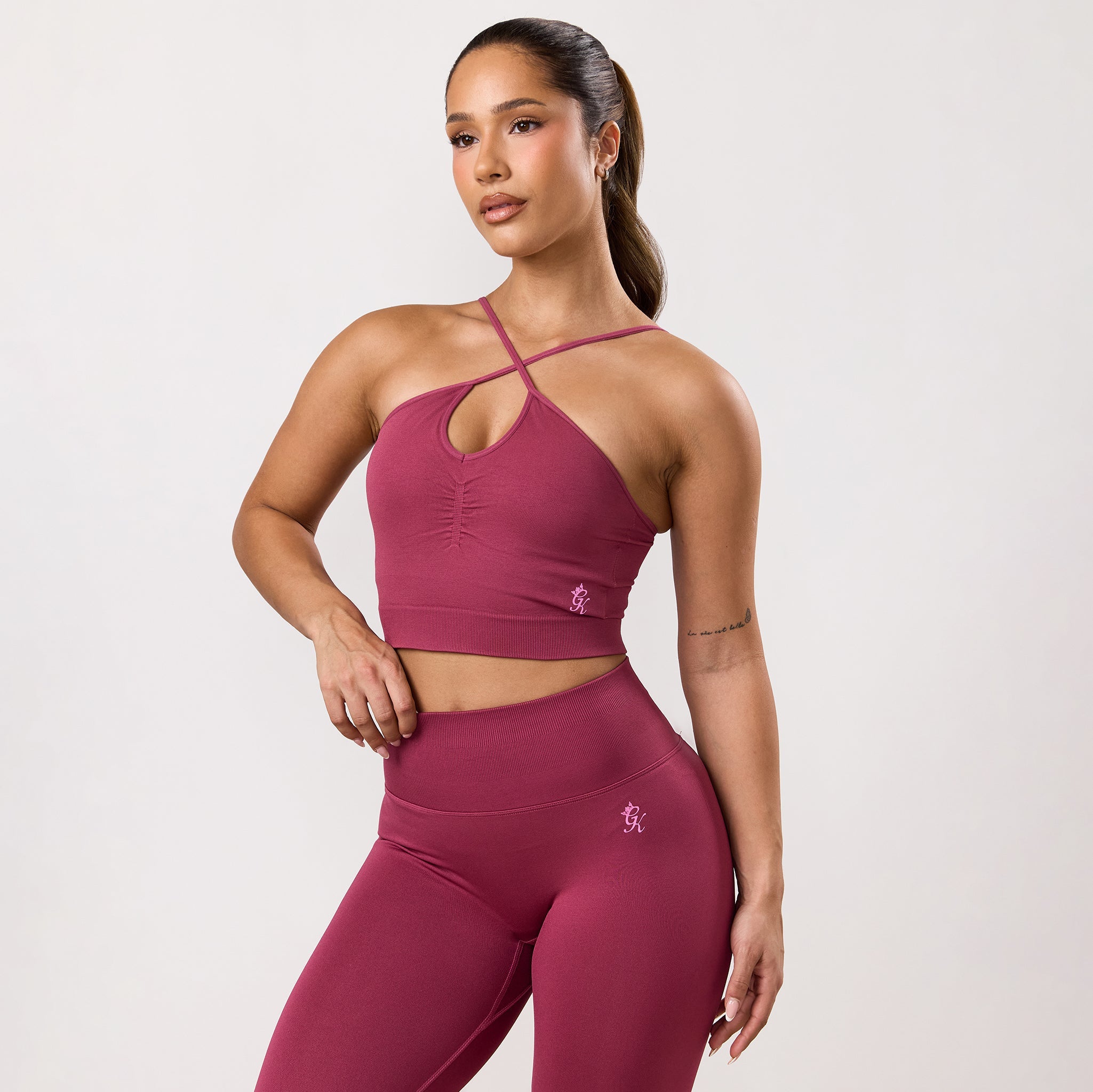 Gym King Sculpt Scrunch Multiway Tank - Pomegranate