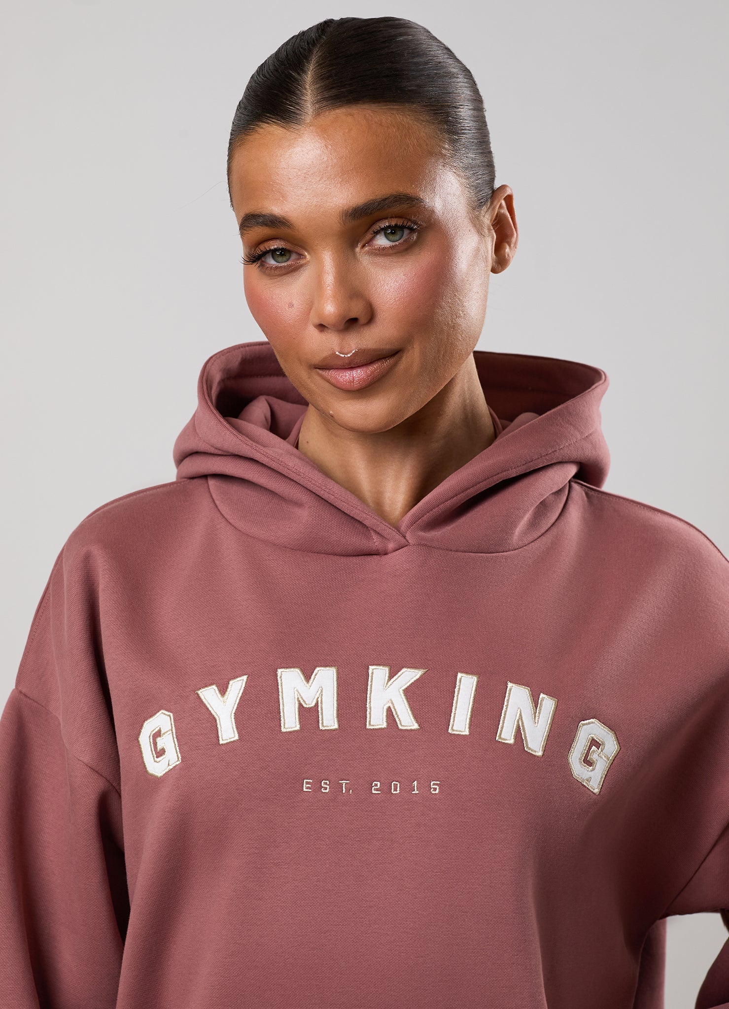 Gym King Shadow Oversized Hoodie - Chestnut