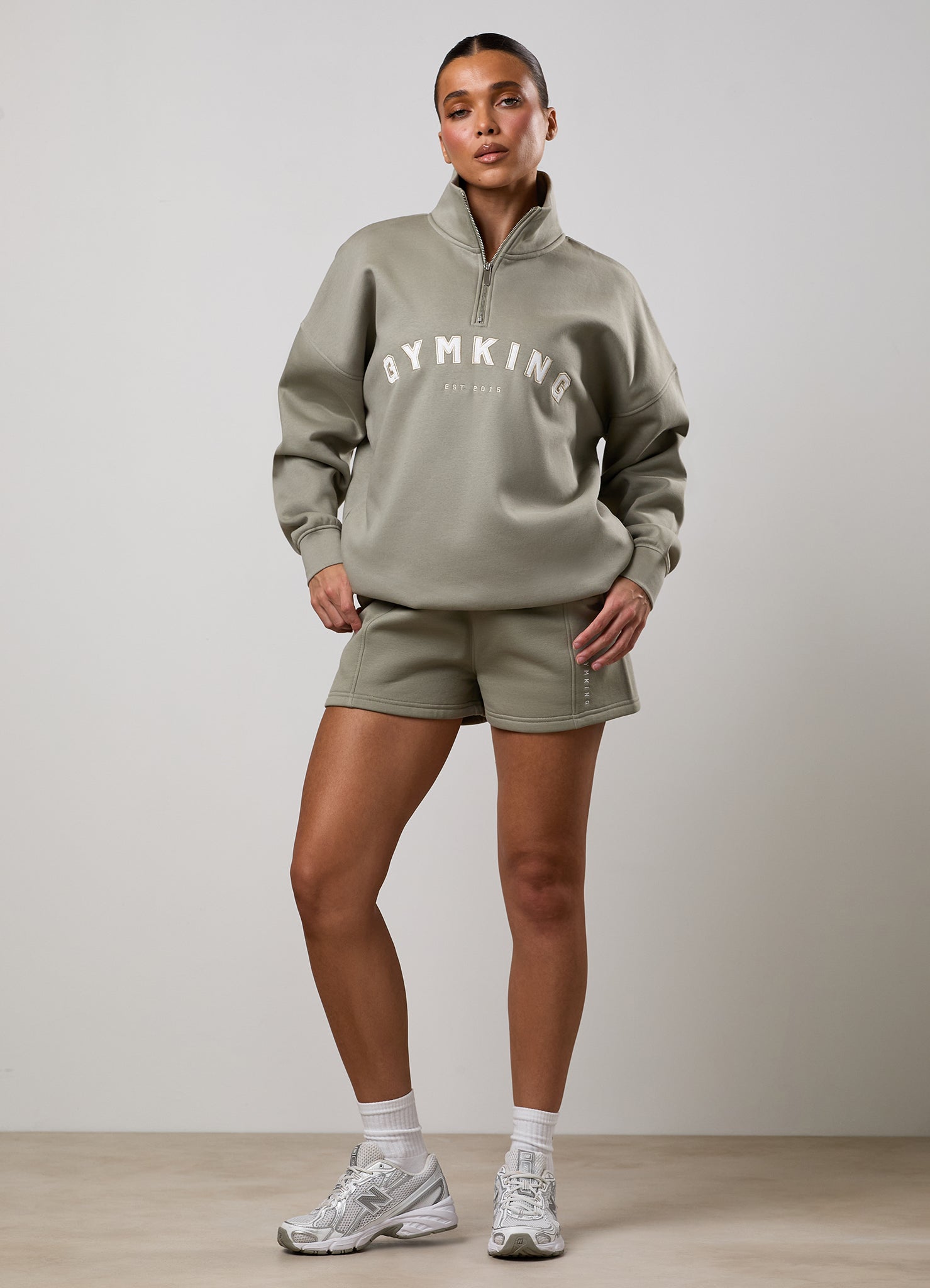 Gym King Shadow Seam Detail Short - Eucalyptus
