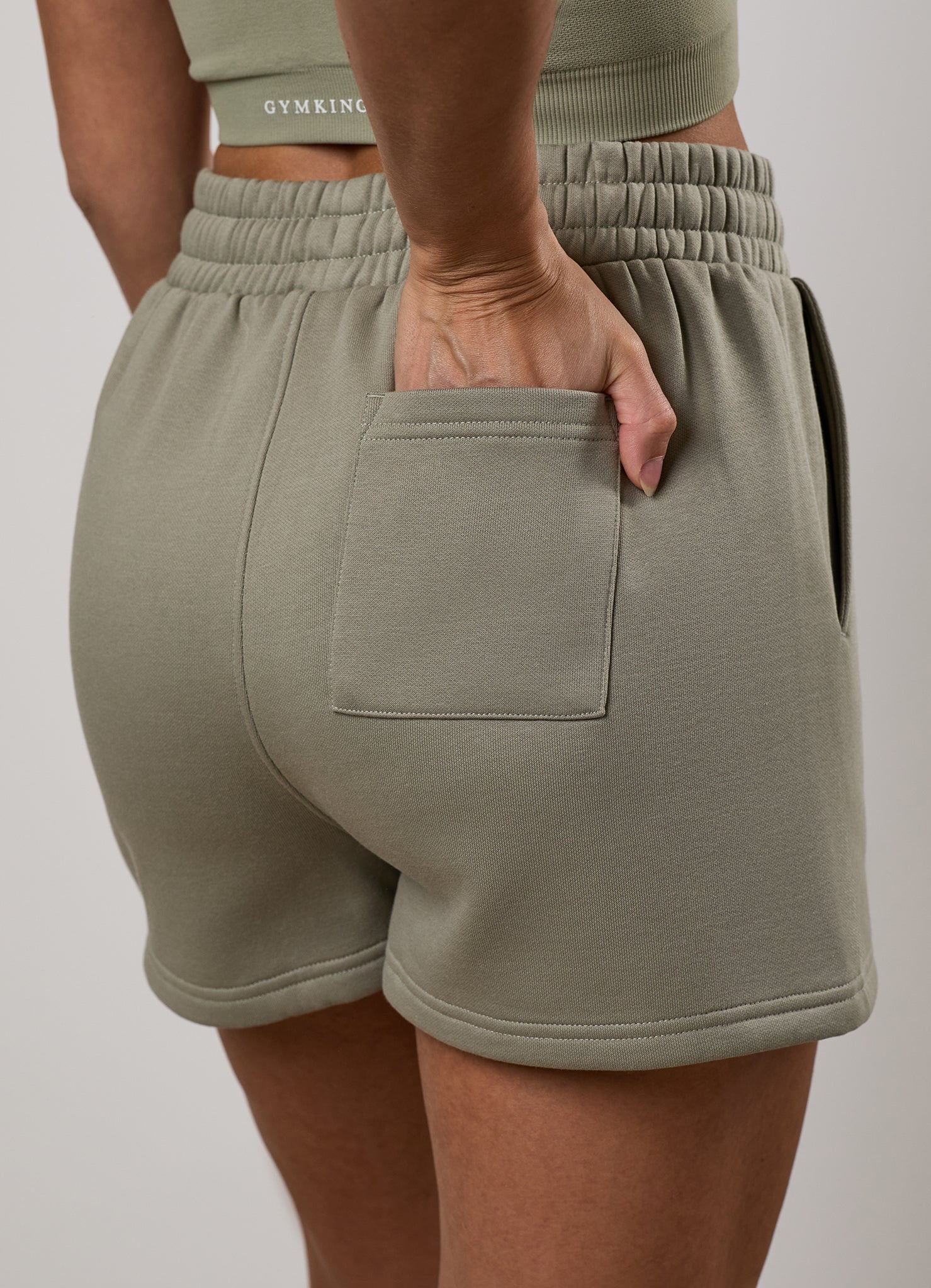 Gym King Shadow Seam Detail Short - Eucalyptus