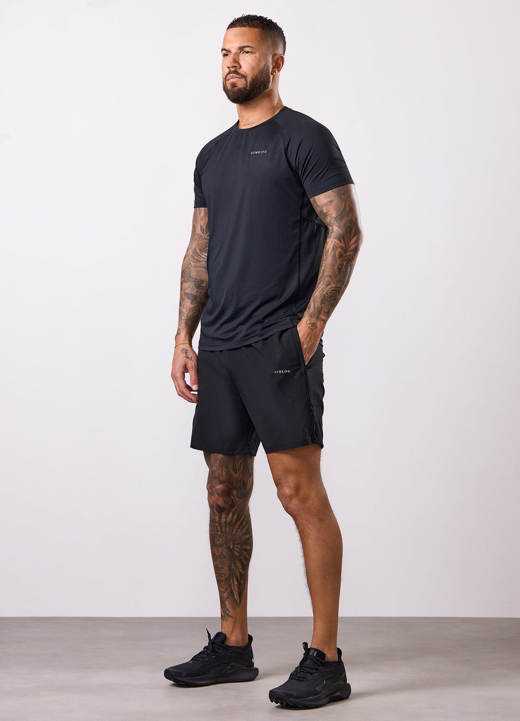 Gym King Energy Linear Tee - Black