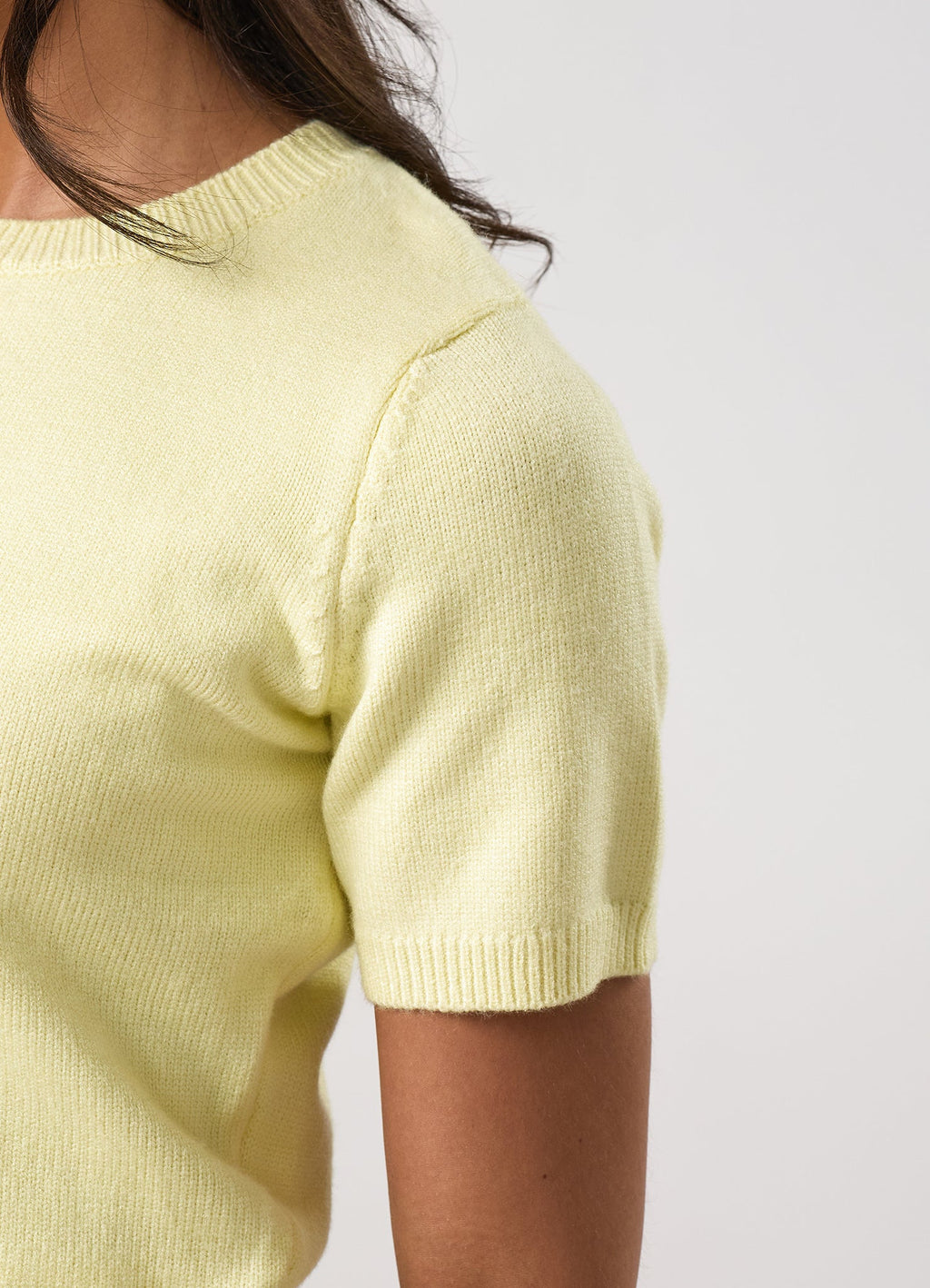 Gym King Short Sleeve Knit Cardigan - Lemon
