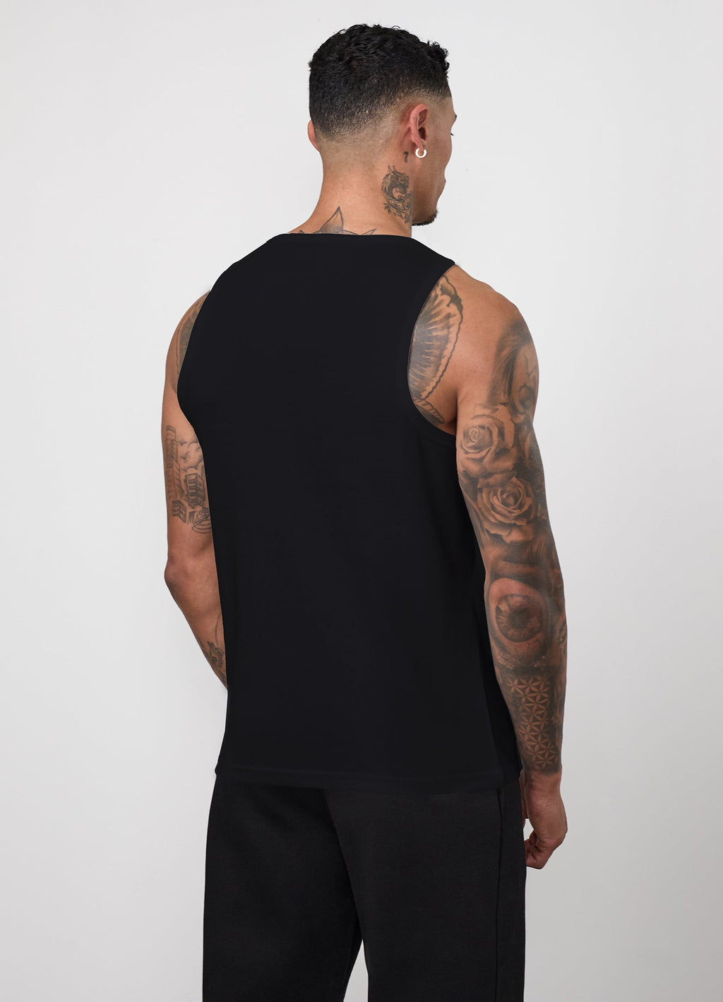 Gym King Signature Rib Vest - Black