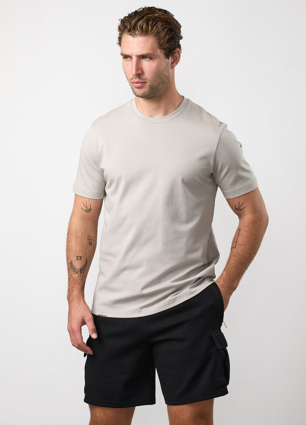 Gym King Signature Tee - Grey Mink