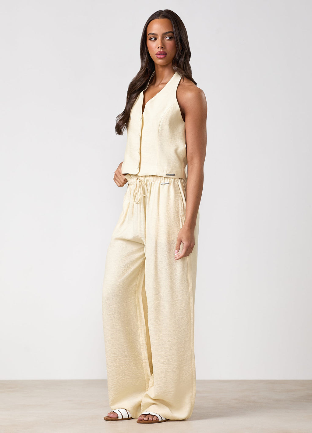 Gym King Signature Woven Paper Bag Trousers - Buttermilk