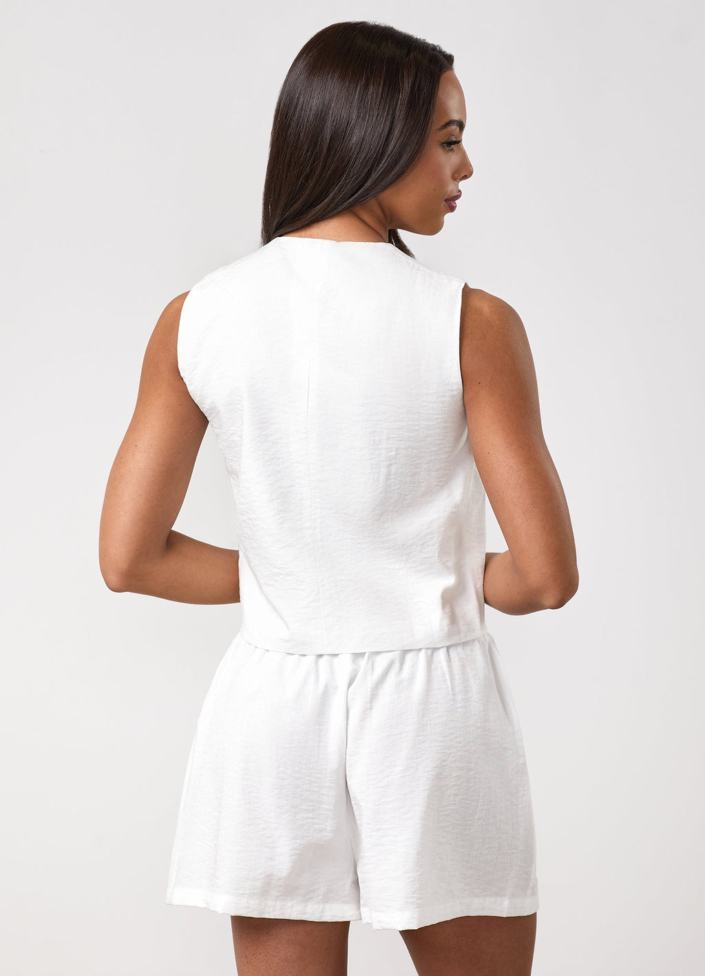 Gym King Signature Redefined Waistcoat - Cream
