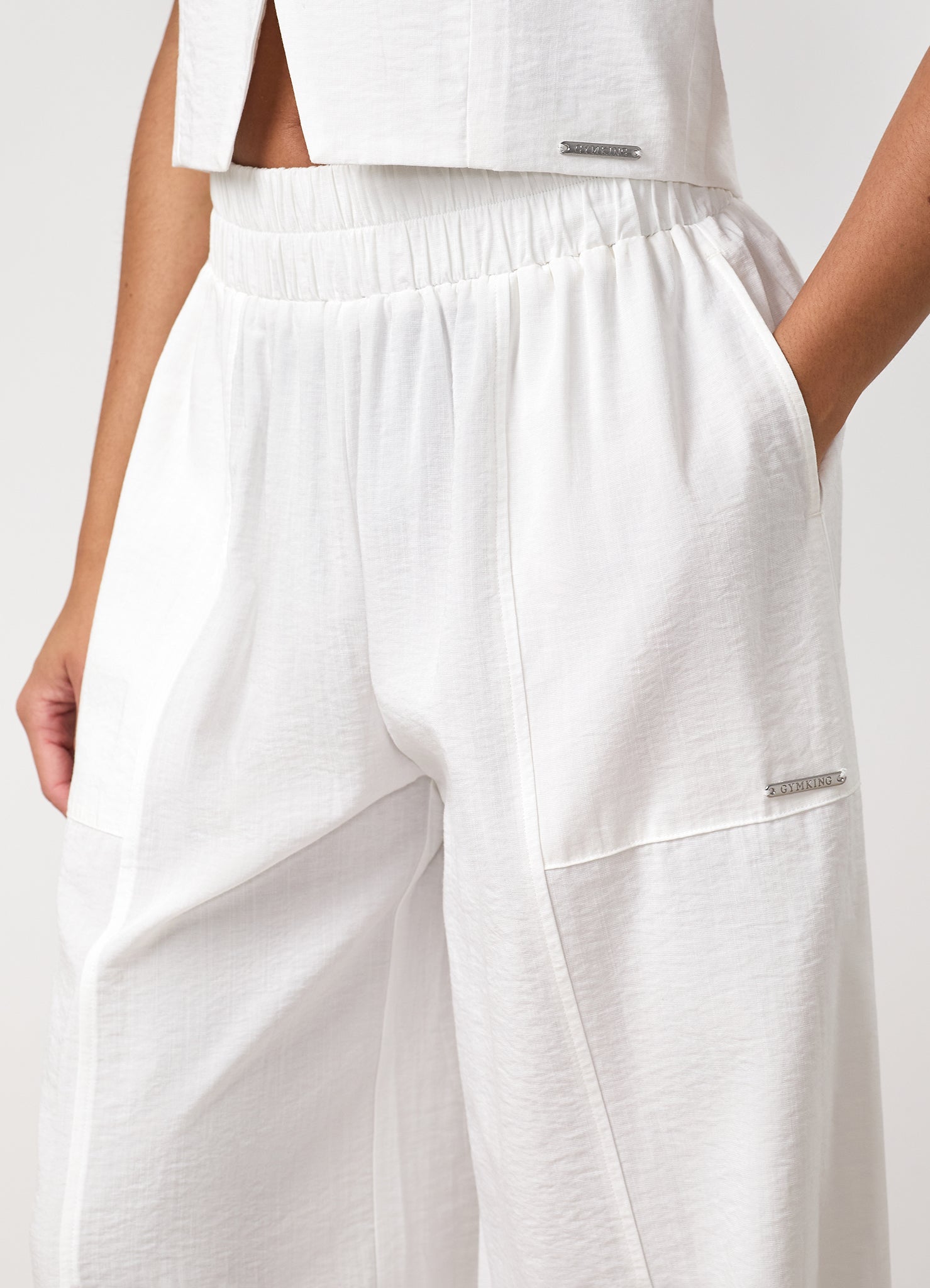 Gym King Signature Redefined Trousers - Cream