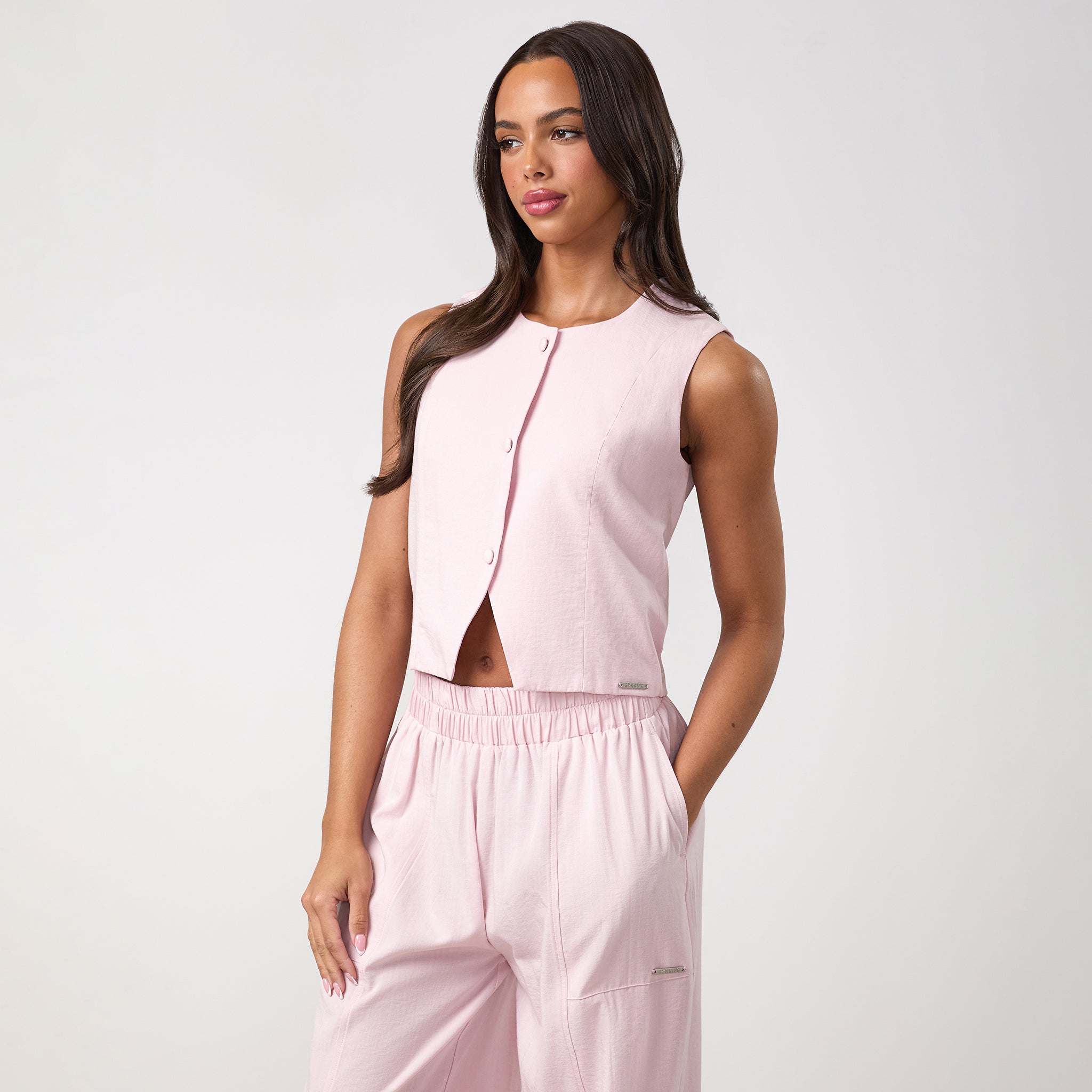 Gym King Signature Redefined Waistcoat - Wildflower Pink