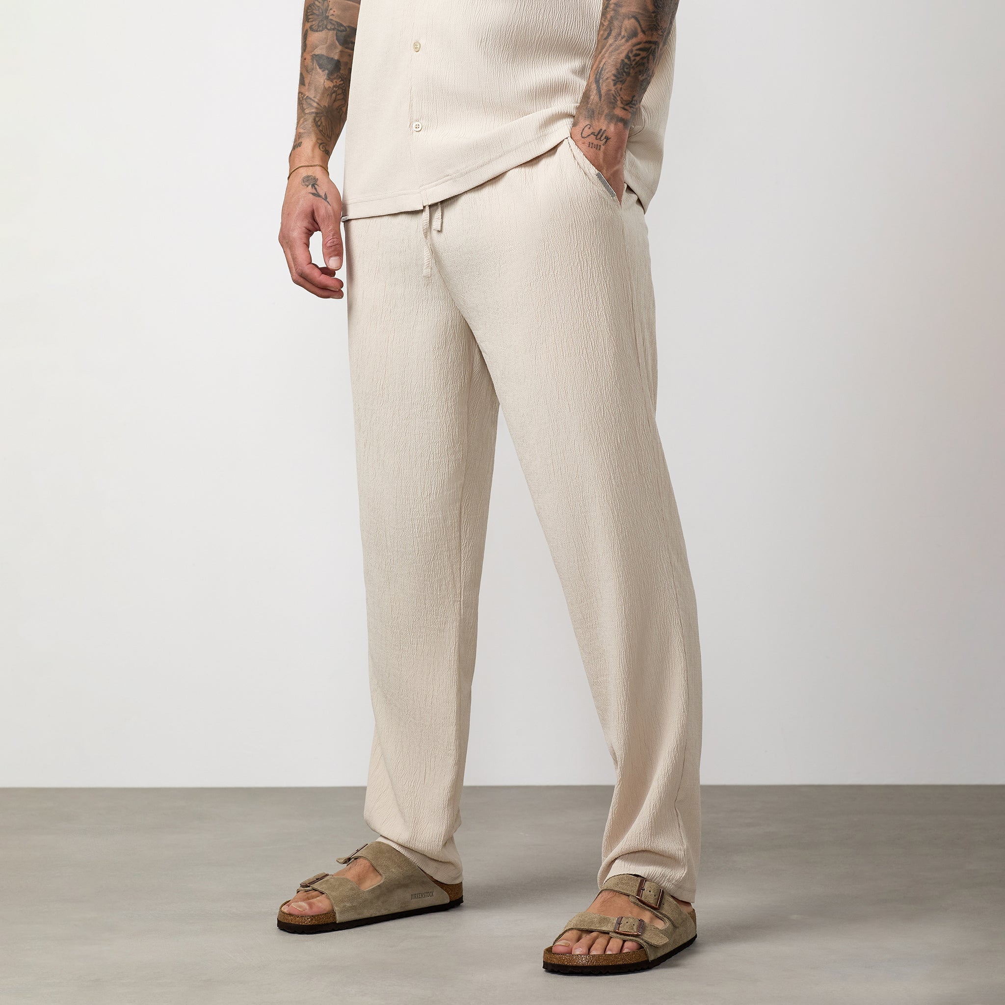 Gym King Signature Woven Trouser - Clay