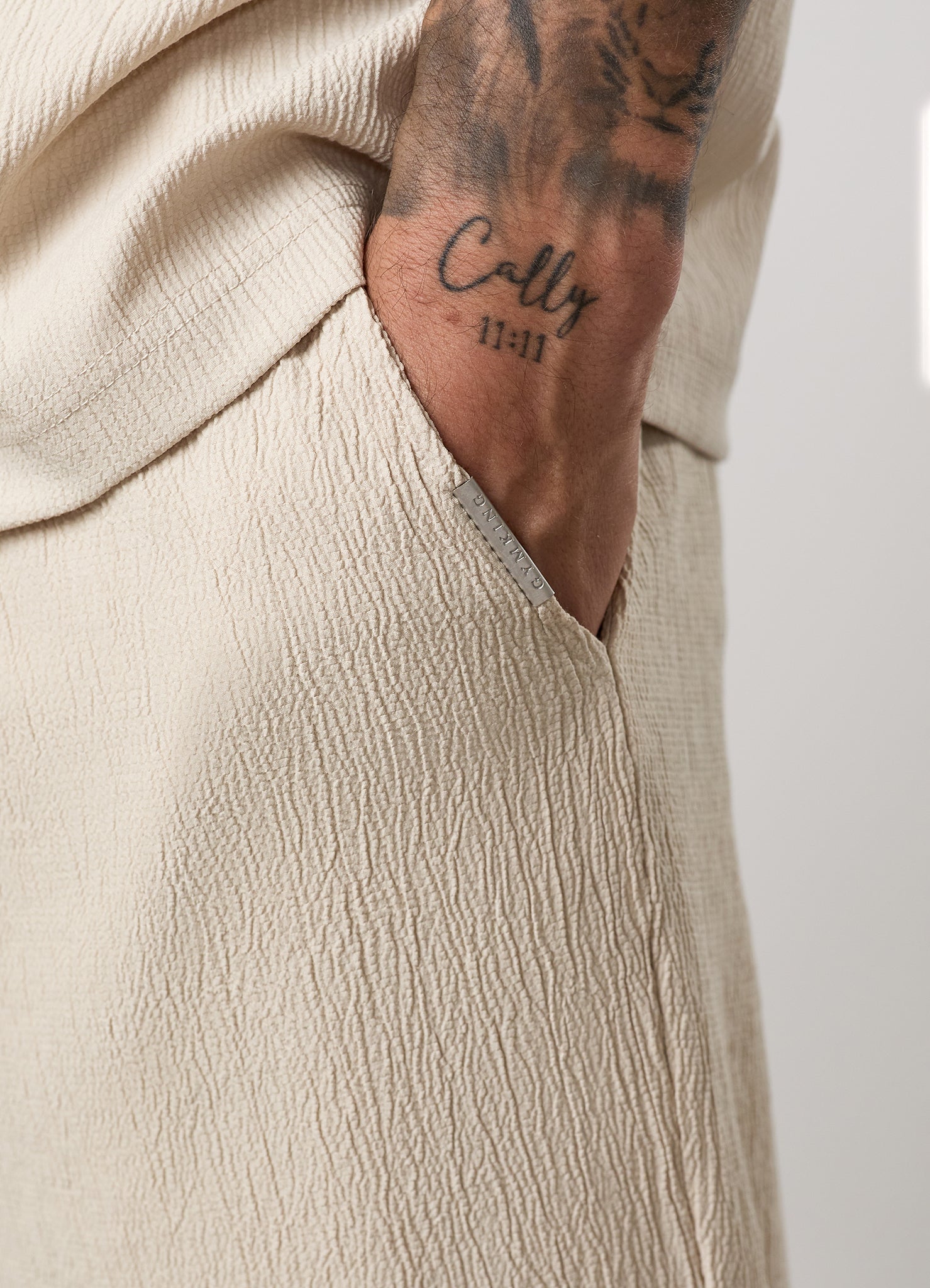 Gym King Signature Woven Trouser - Clay