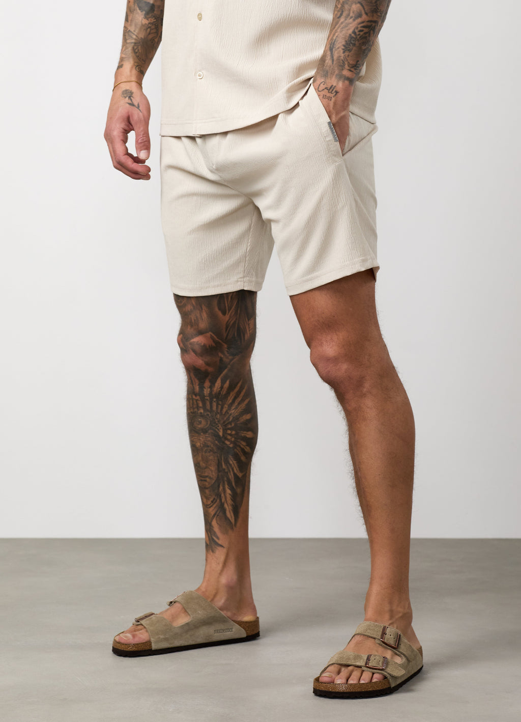 Gym King Signature Woven Texture Short - Clay