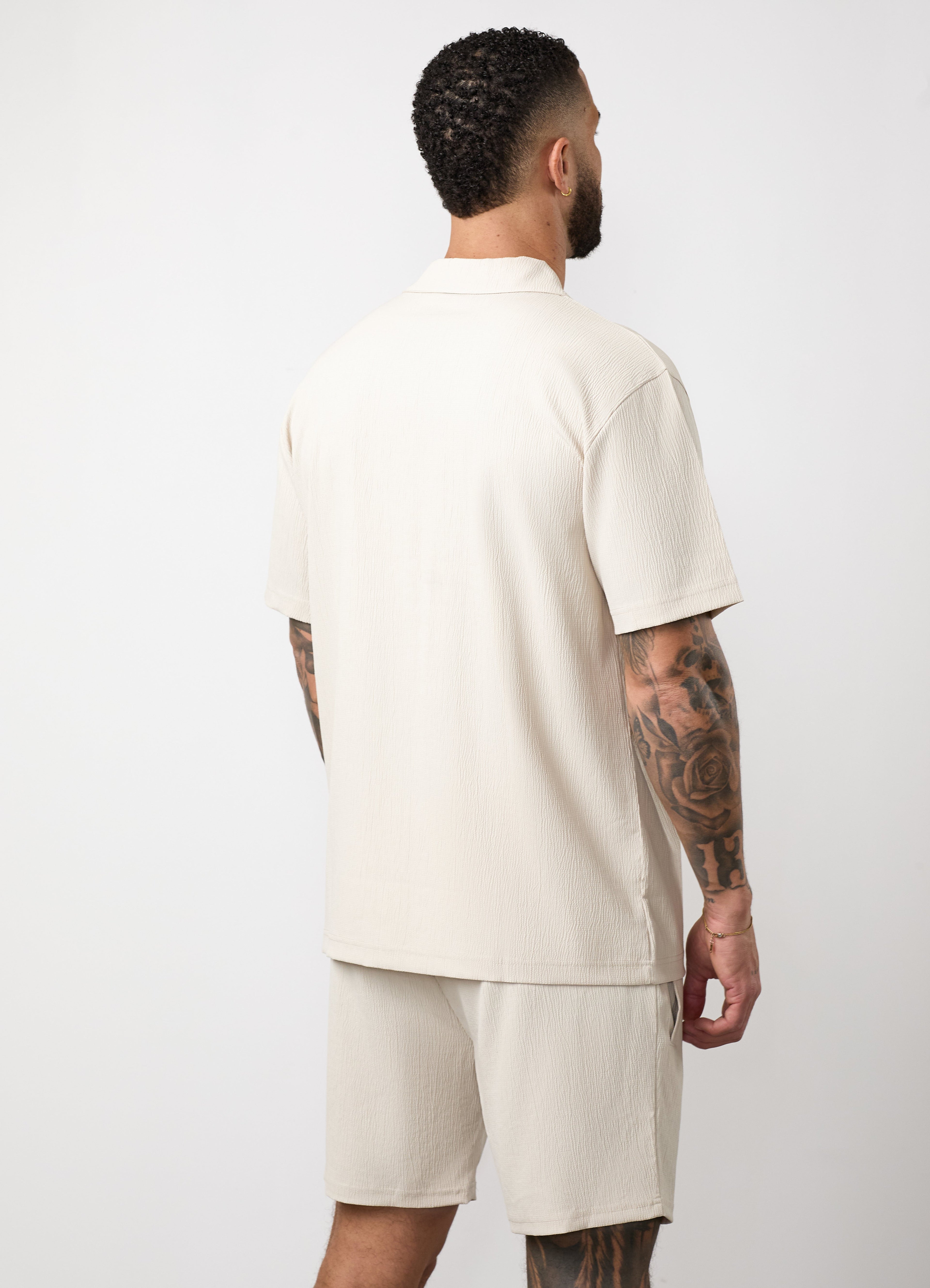 Gym King Signature Woven Texture Shirt - Clay