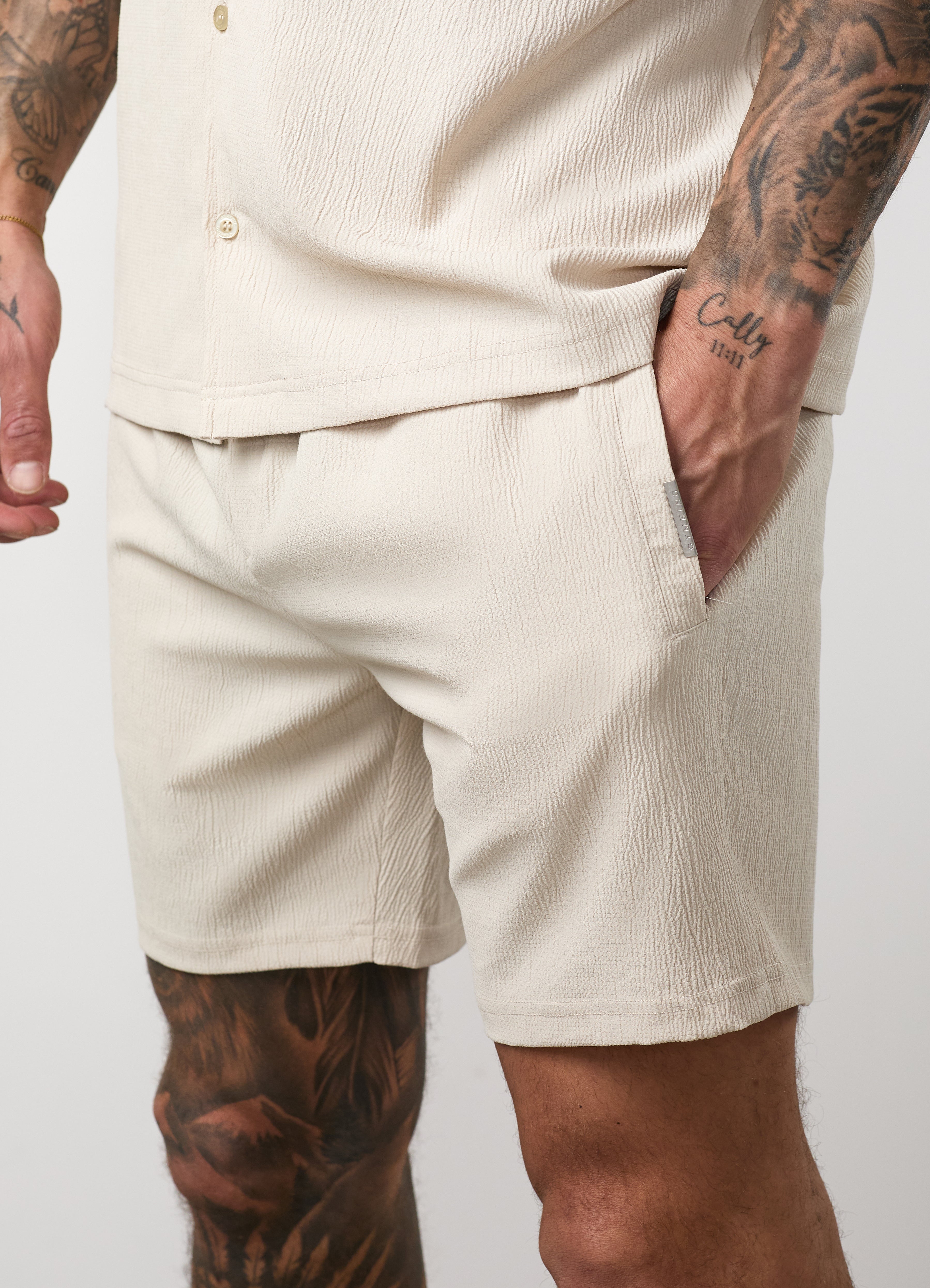 Gym King Signature Woven Texture Short - Clay