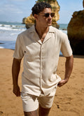 Gym King Signature Woven Texture Shirt - Clay