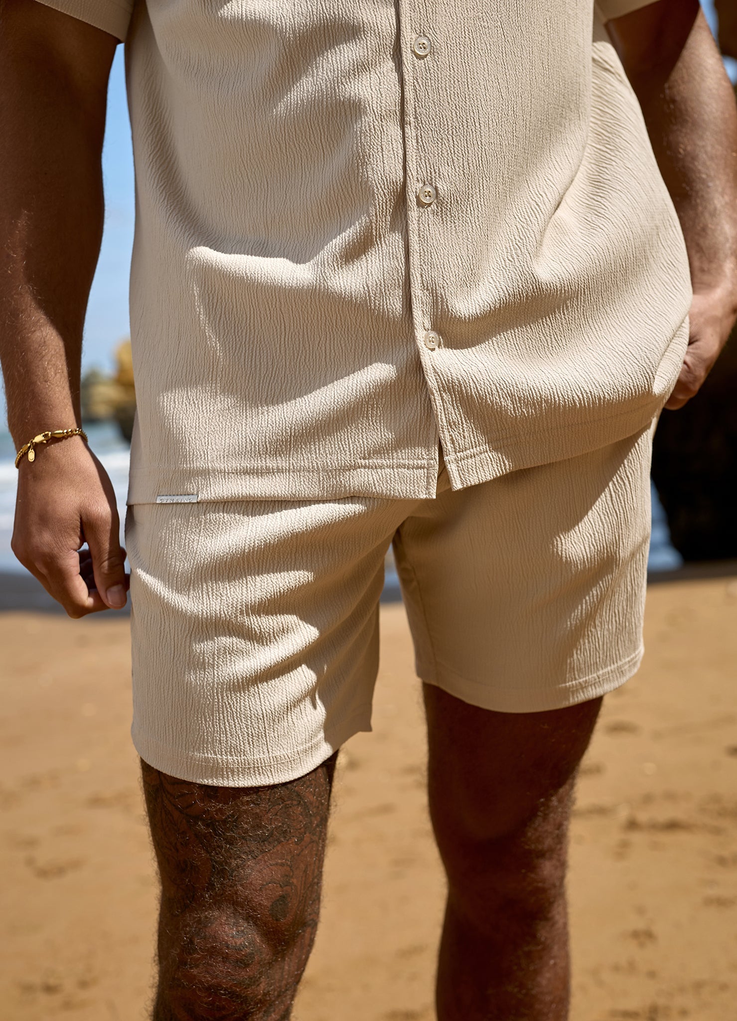 Gym King Signature Woven Texture Short - Clay