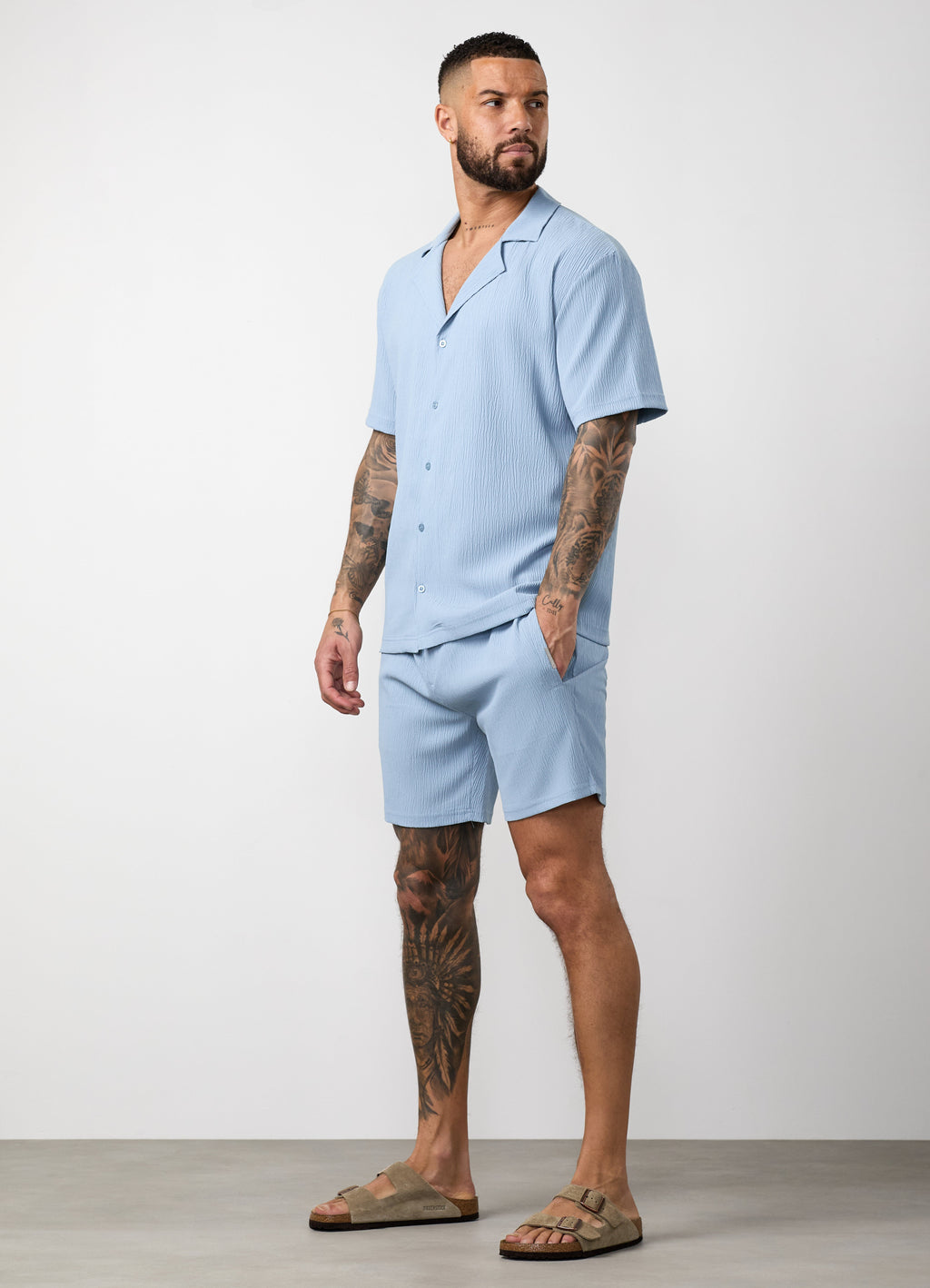 Gym King Signature Woven Shirt - Powder Blue