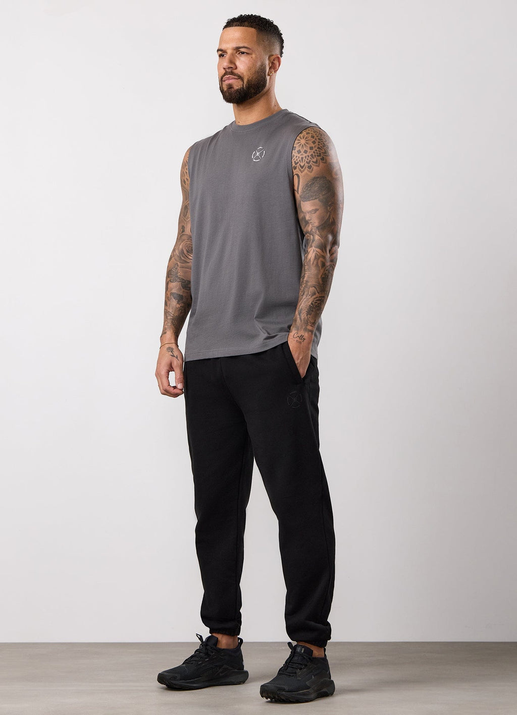 Gym King Stoic Esja Jersey Tank - Fossil Grey