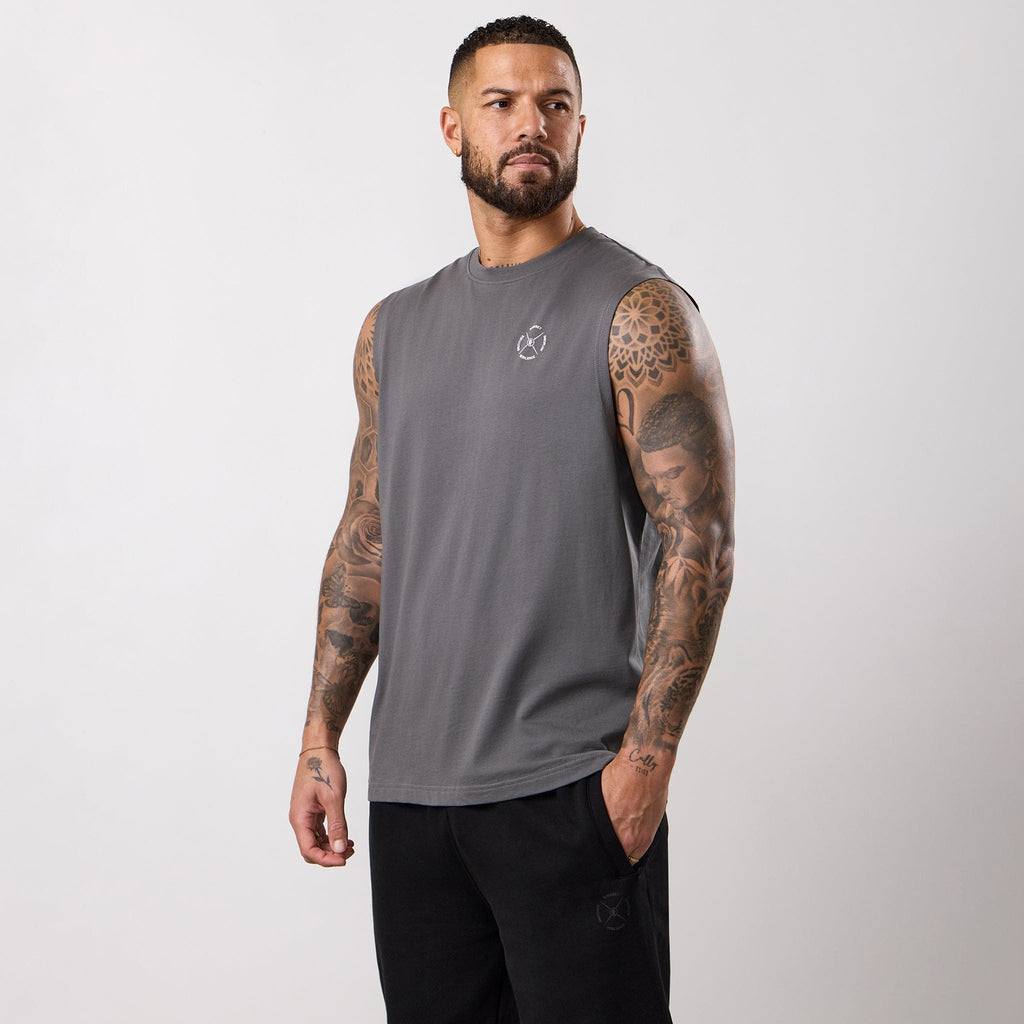 Gym King Stoic Esja Jersey Tank - Fossil Grey