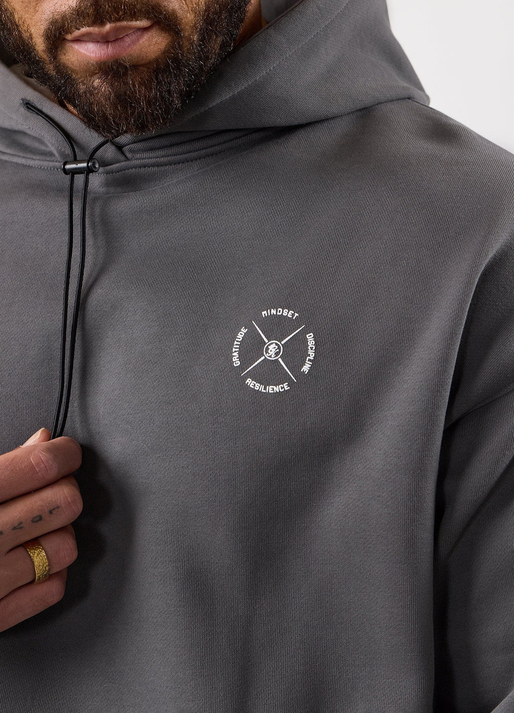 Gym King Stoic Esja Loopback Hoodie - Fossil Grey