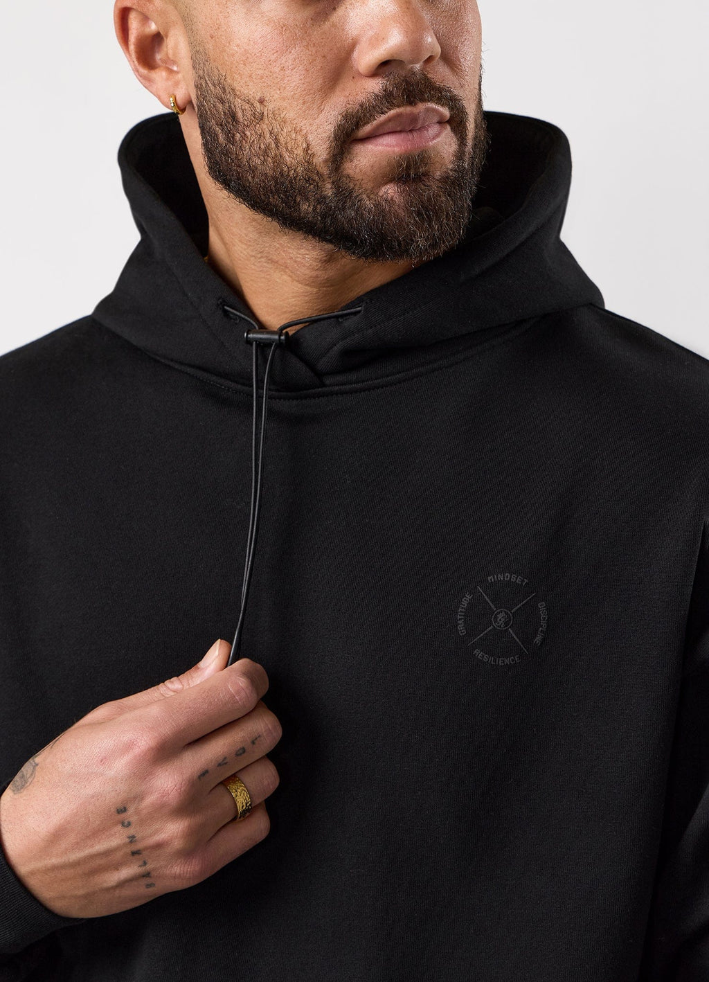 Gym King Stoic Esja Loopback Hoodie - Volcanic Black