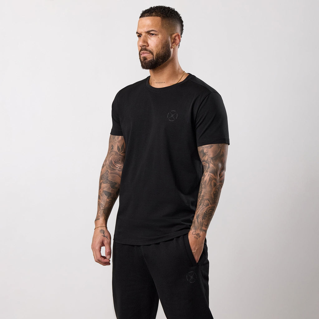 Gym King Stoic Hekla Jersey Tee - Volcanic Black