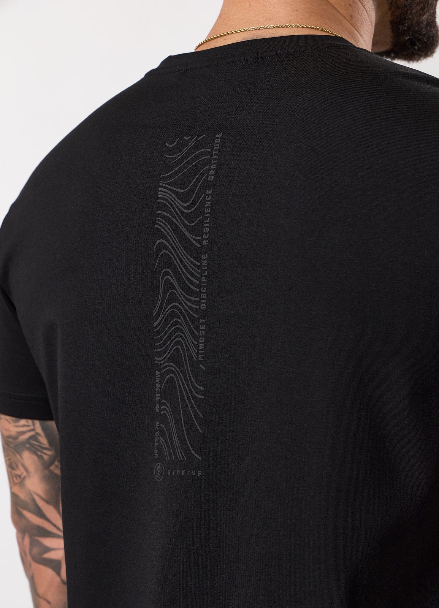 Gym King Stoic Hekla Jersey Tee - Volcanic Black