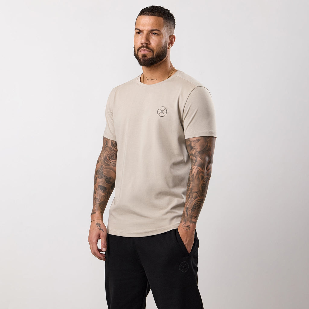 Gym King Stoic Krafla Jersey Tee - Sand Stone