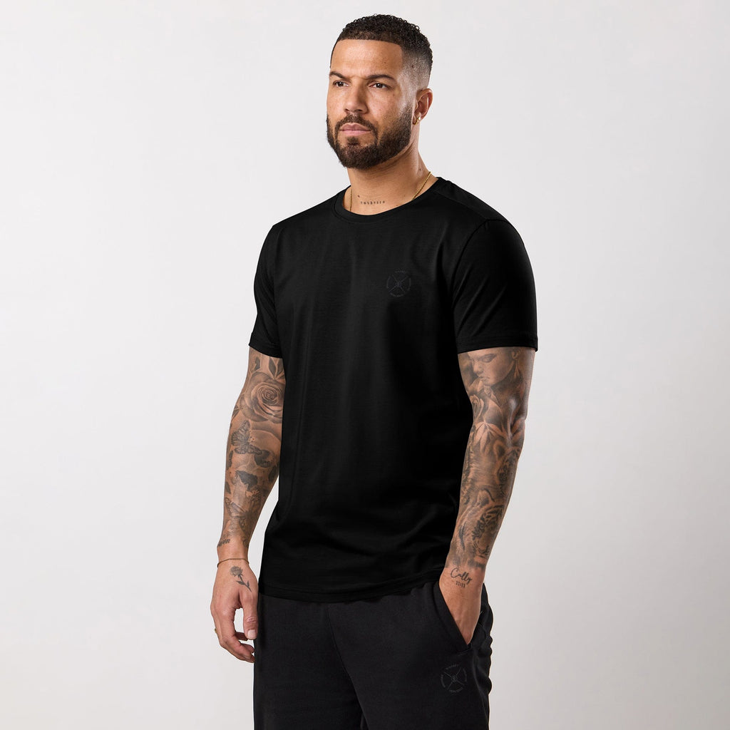 Gym King Stoic Krafla Jersey Tee - Volcanic Black