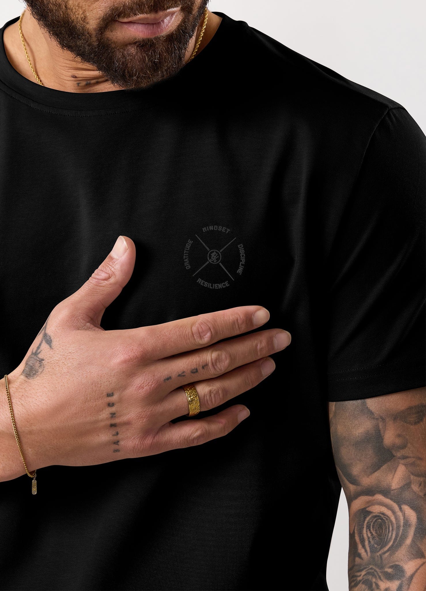 Gym King Stoic Krafla Jersey Tee - Volcanic Black