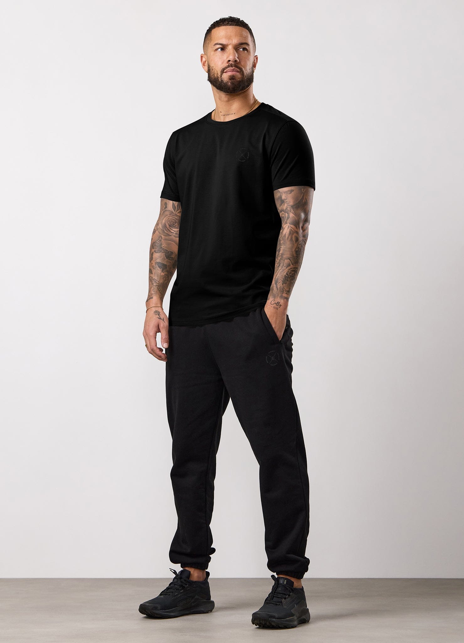Gym King Stoic Krafla Jersey Tee - Volcanic Black