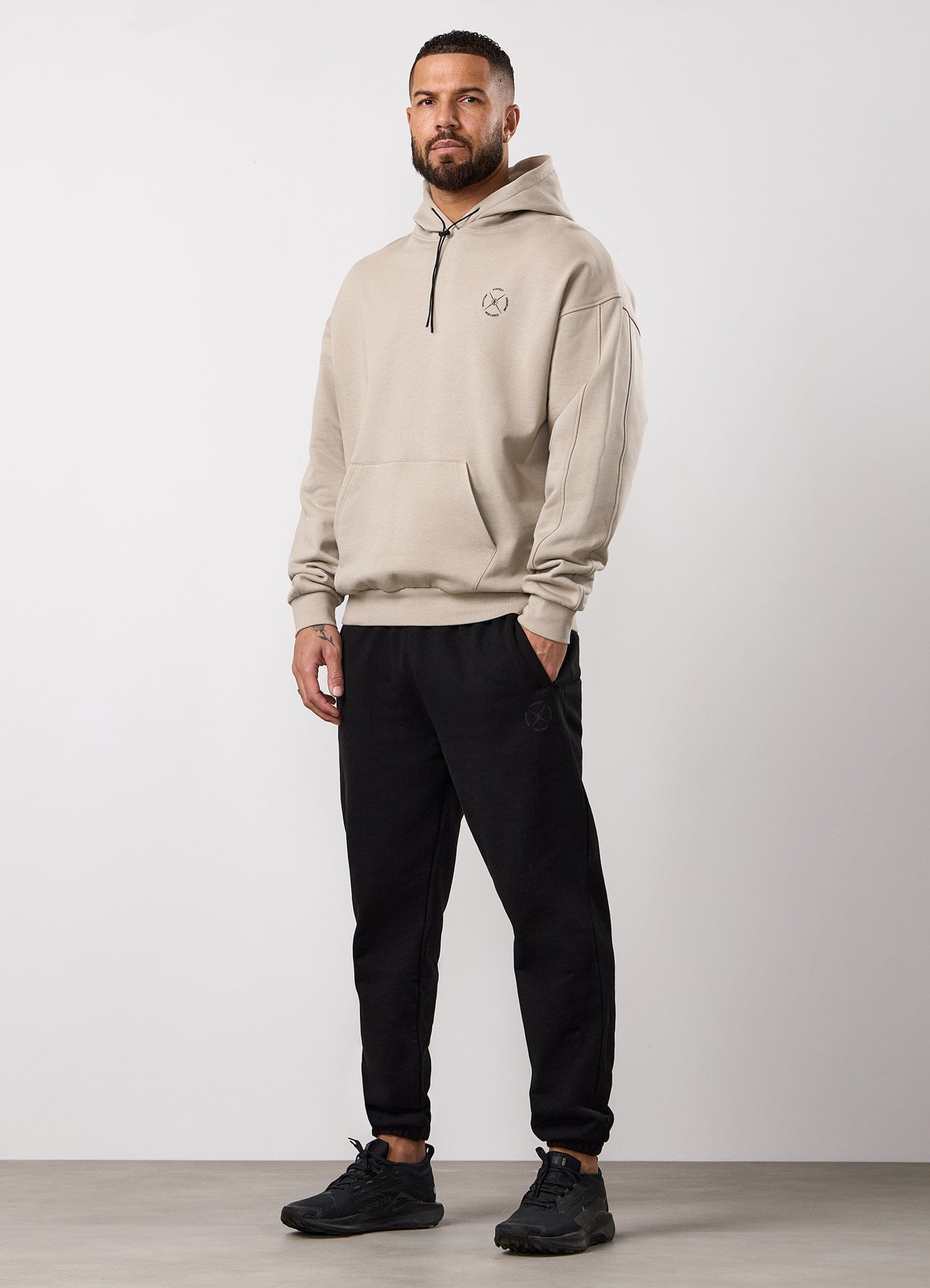 Gym King Stoic Krafla Loopback Hoodie - Sand Stone