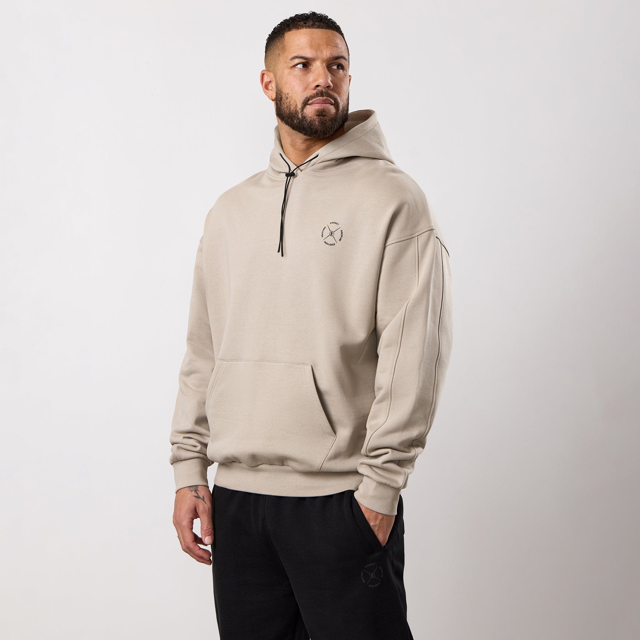 Gym King Stoic Krafla Loopback Hoodie - Sand Stone