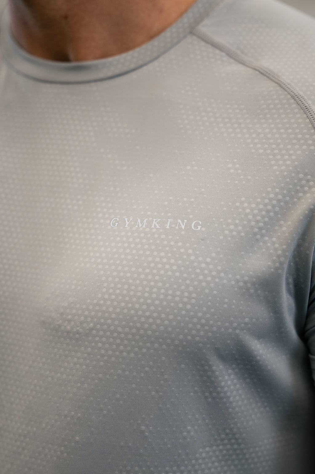 Gym King Debossed Pixel Tee - Urban Grey