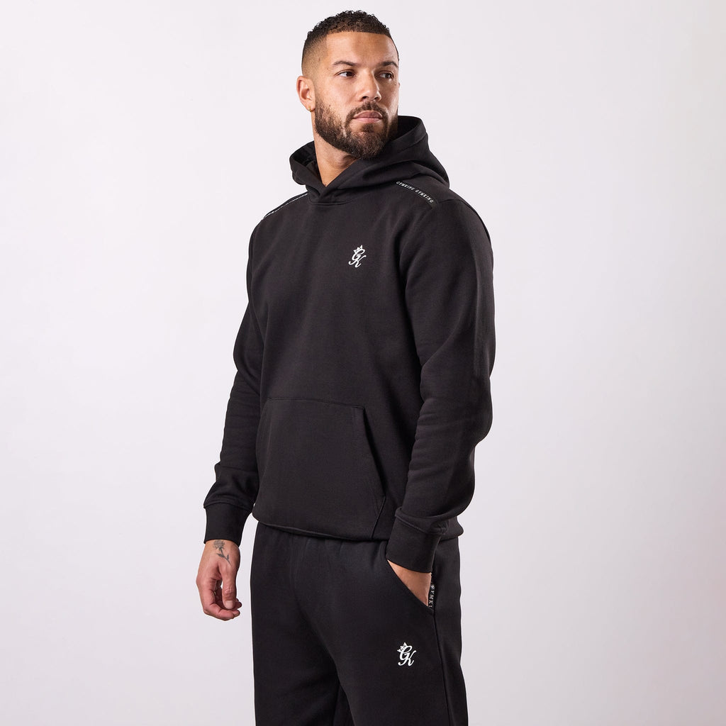 Gym King Taped Fleece Hoodie - Black
