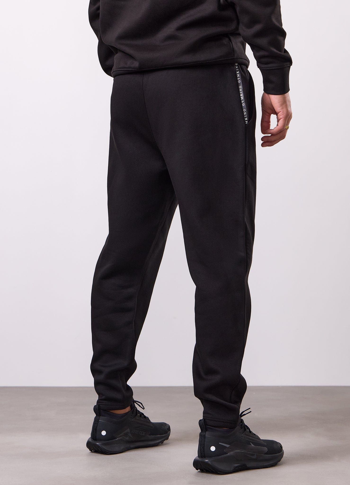 Gym King Taped Fleece Jogger - Black
