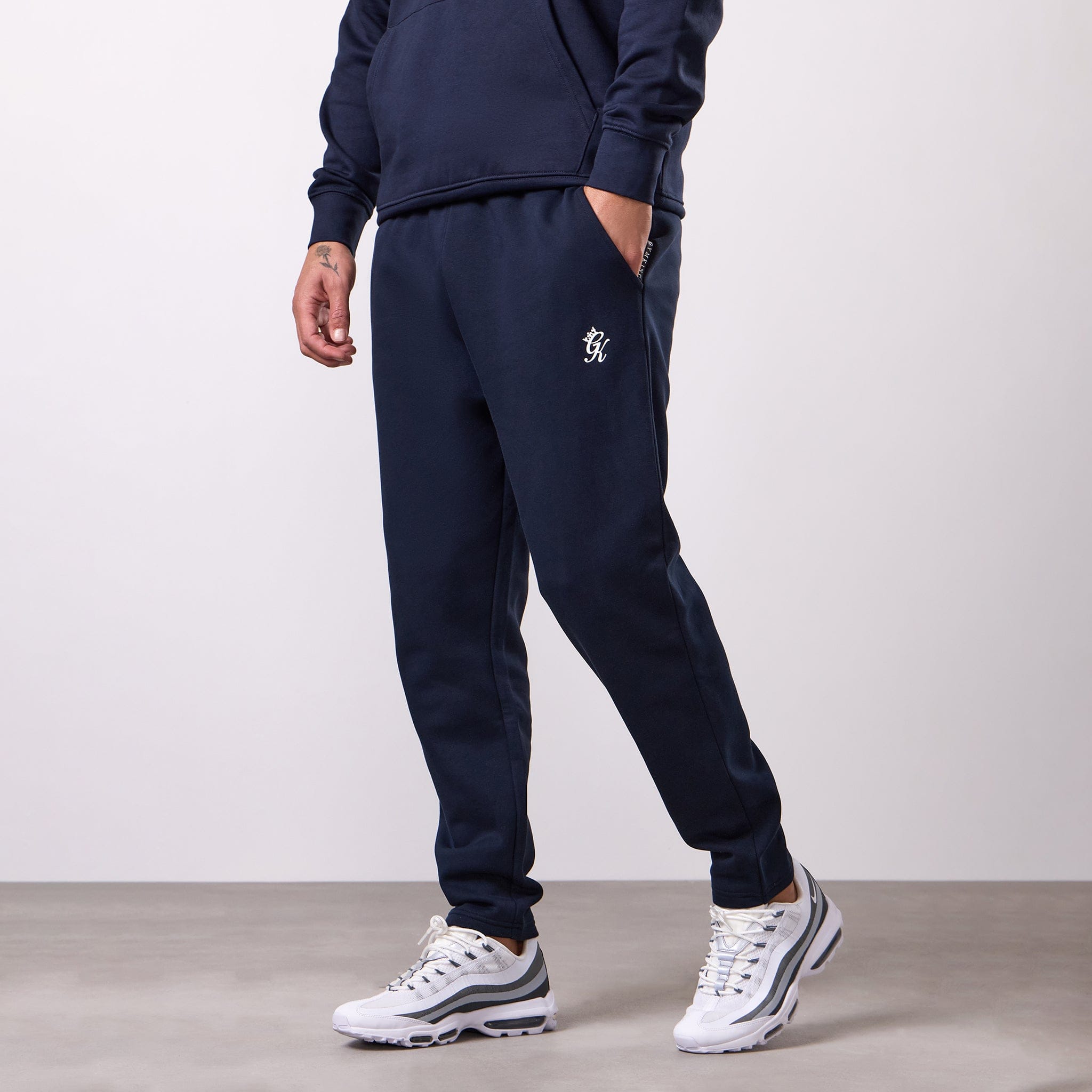 Gym King Taped Fleece Jogger - Navy