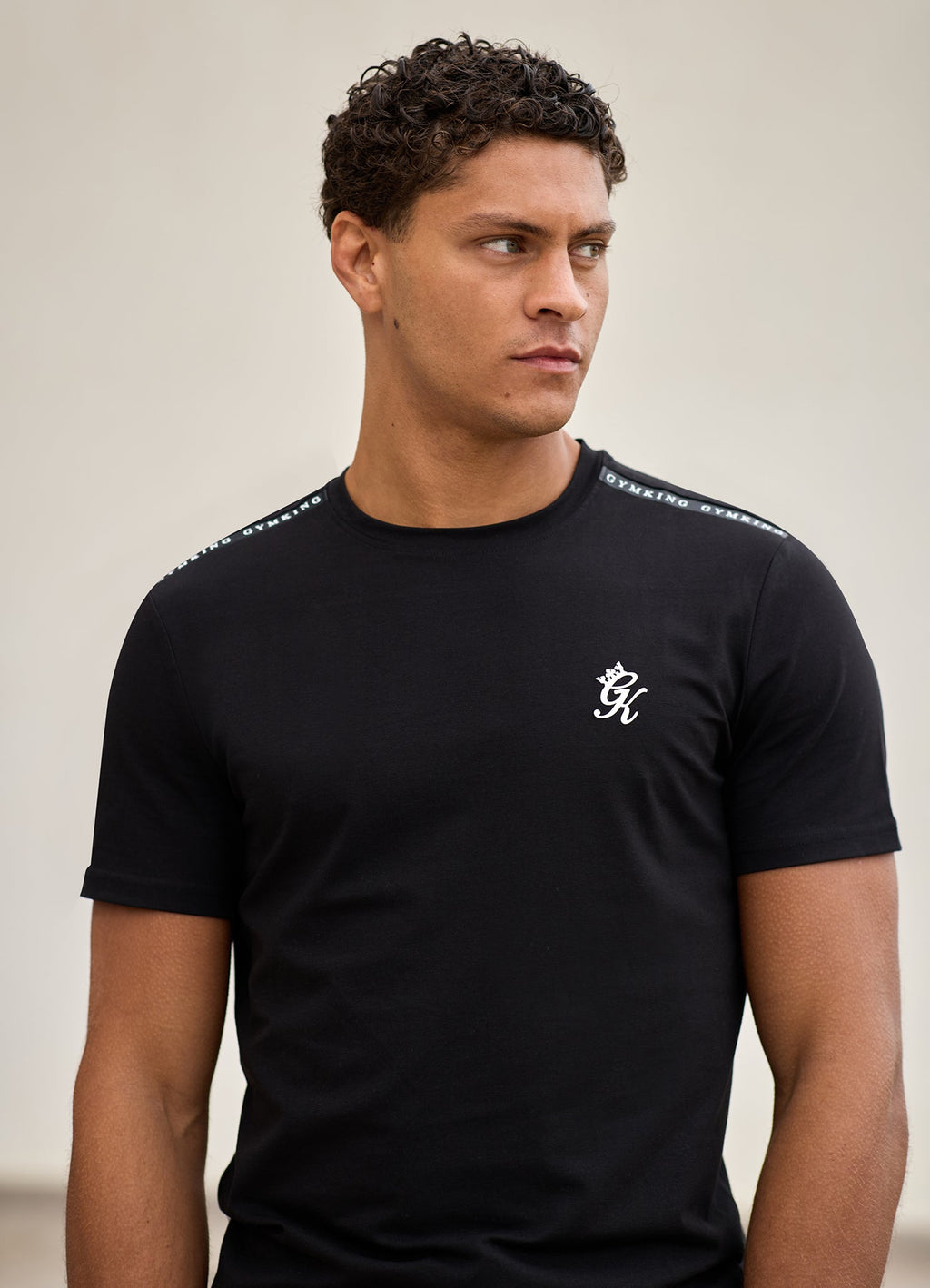 Gym King Taped Jersey Tee - Black