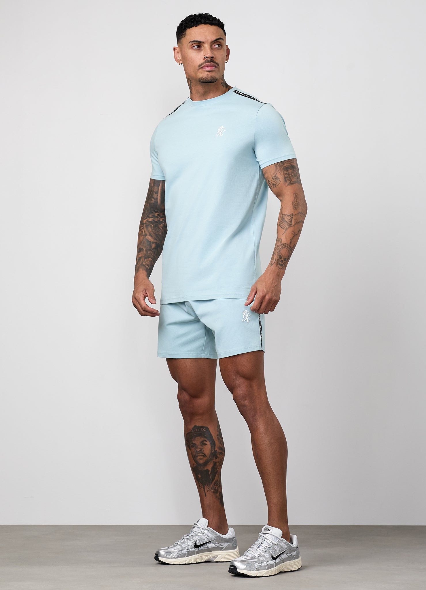Gym King Taped Jersey Tee - Dusky Mint
