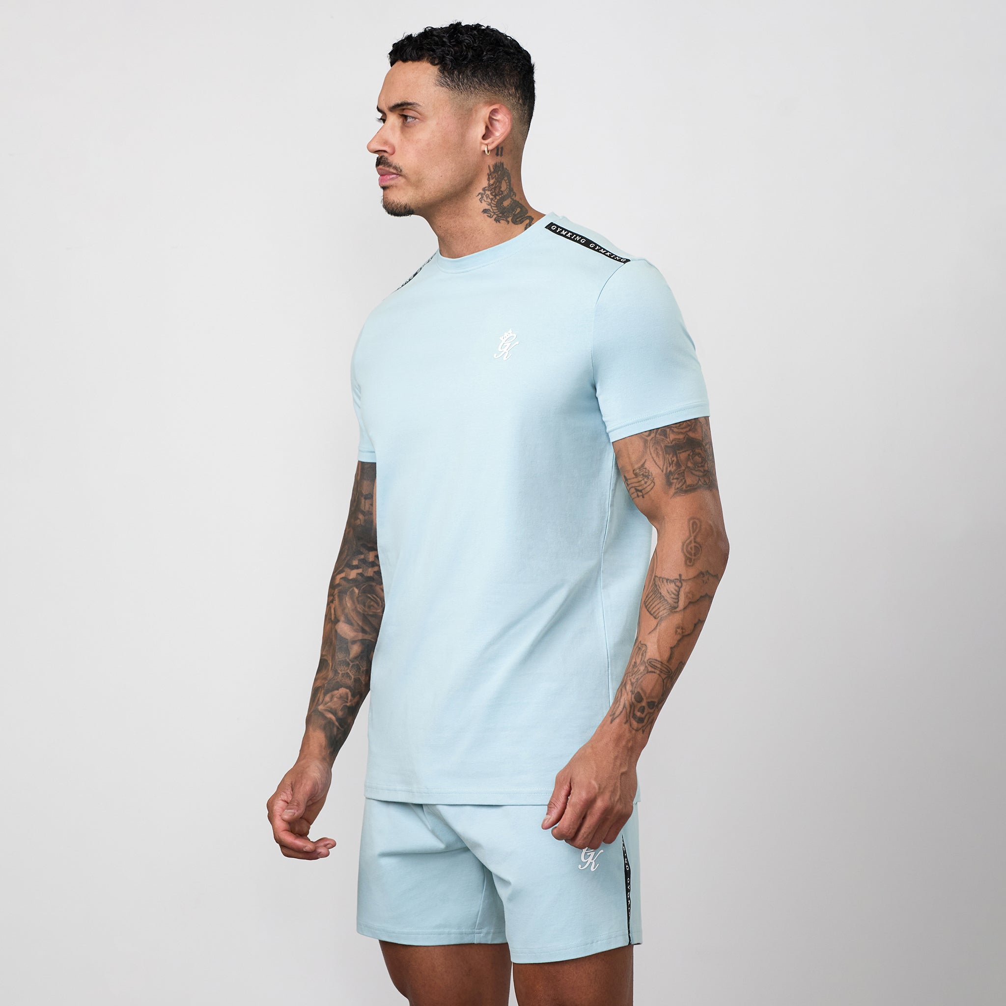 Gym King Taped Jersey Tee - Dusky Mint