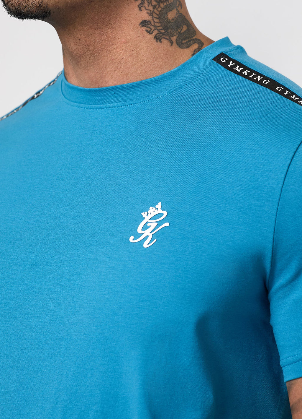 Gym King Taped Jersey Tee - Harbour Teal