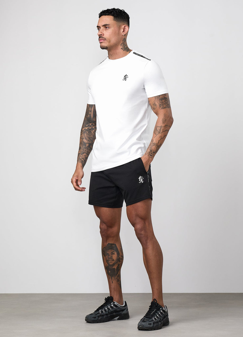 Gym King Taped Jersey Tee - White