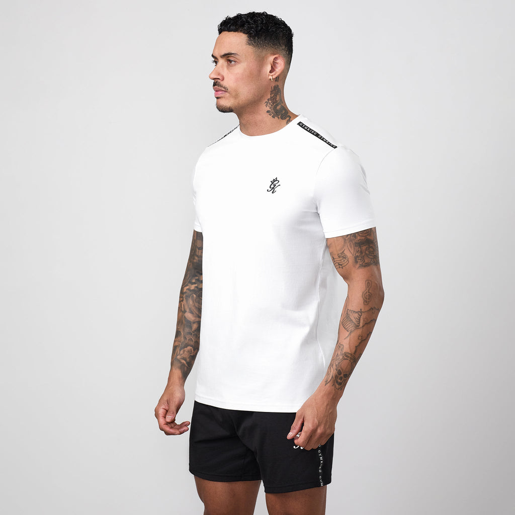 Gym King Taped Jersey Tee - White