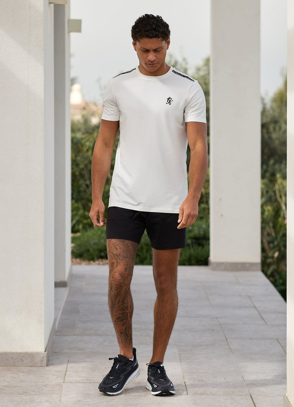 Gym King Taped Jersey Tee - White