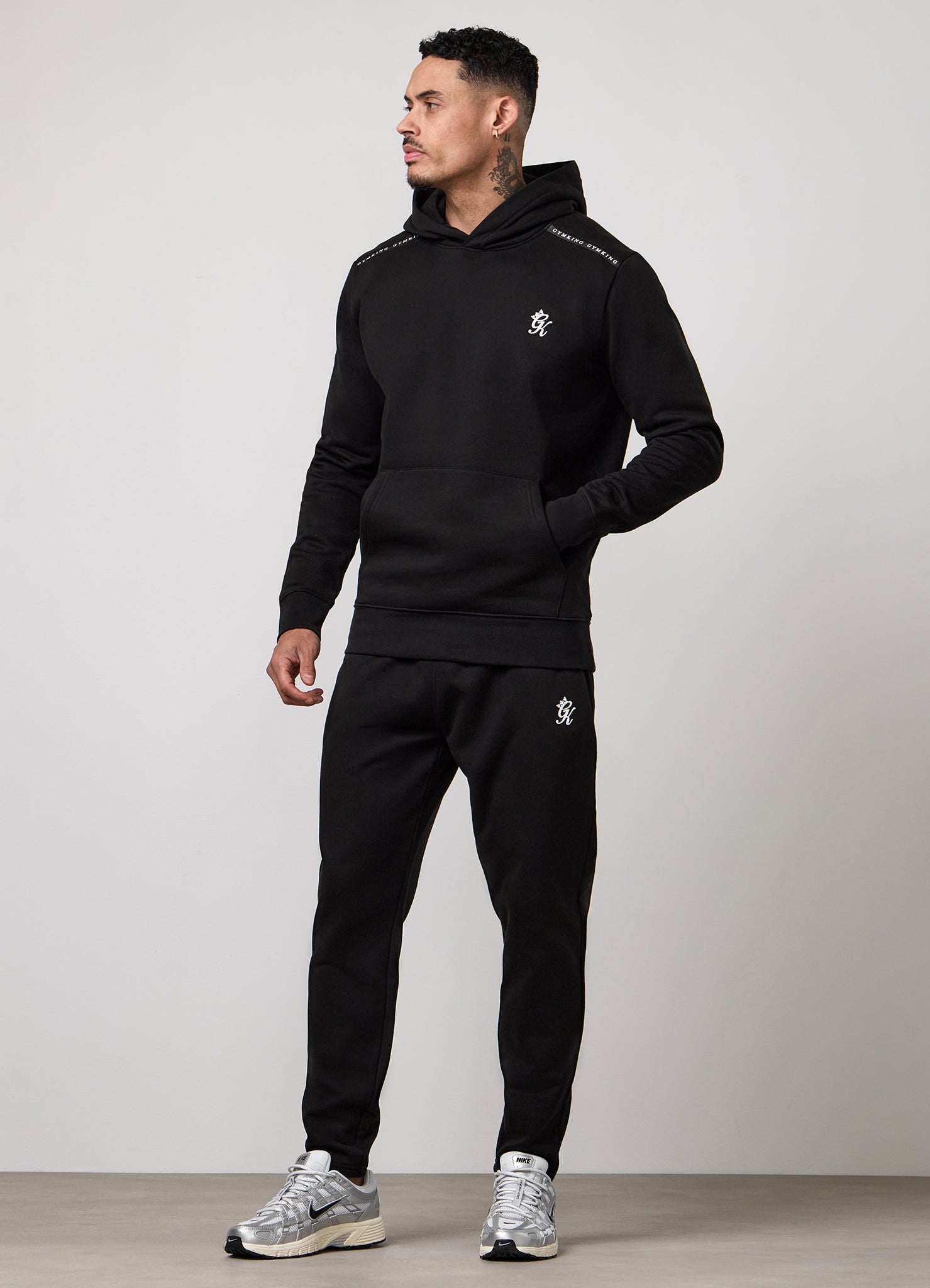 Gym King Taped Fleece Jogger - Black