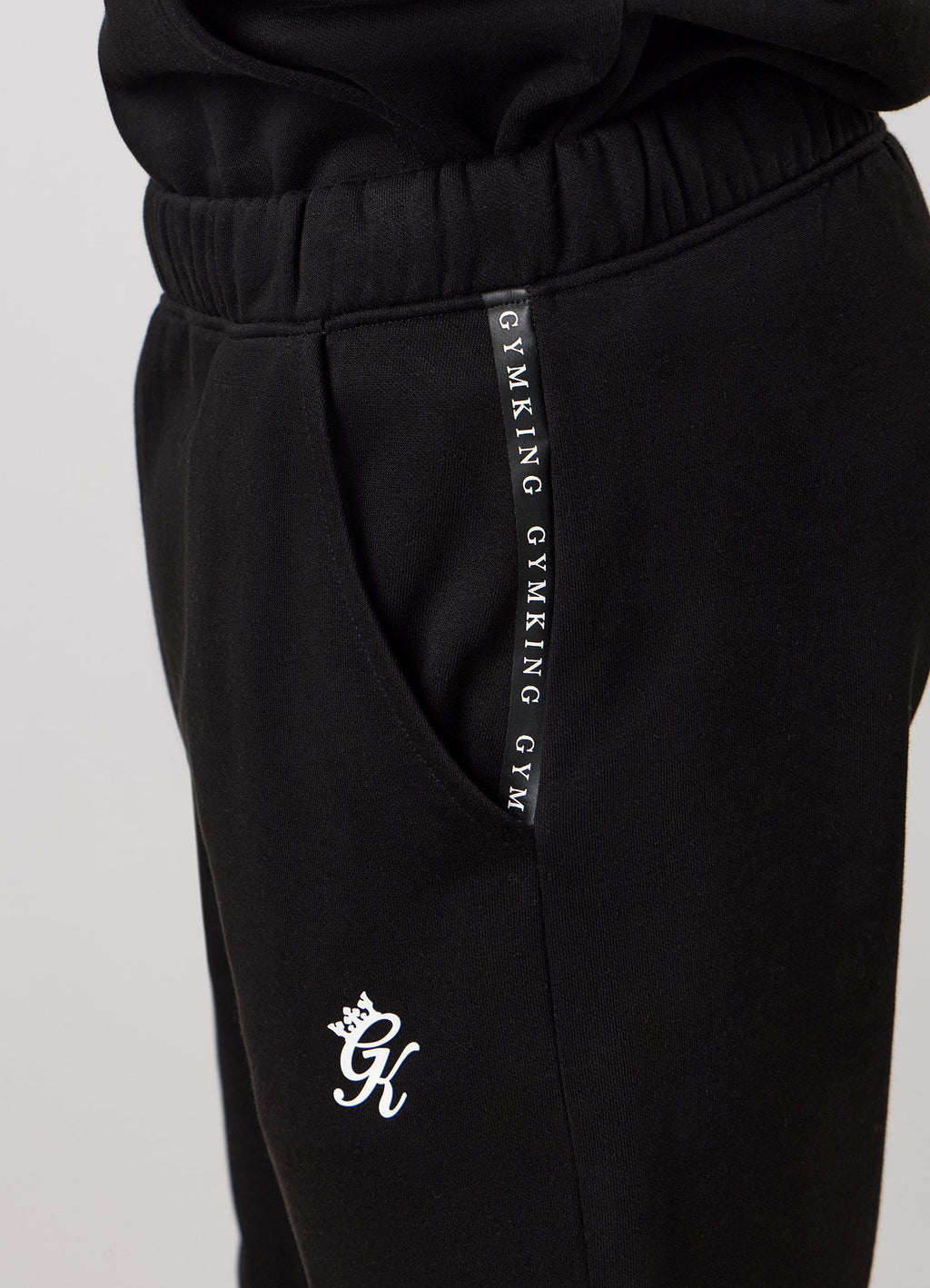 Gym King Taped Fleece Jogger - Black