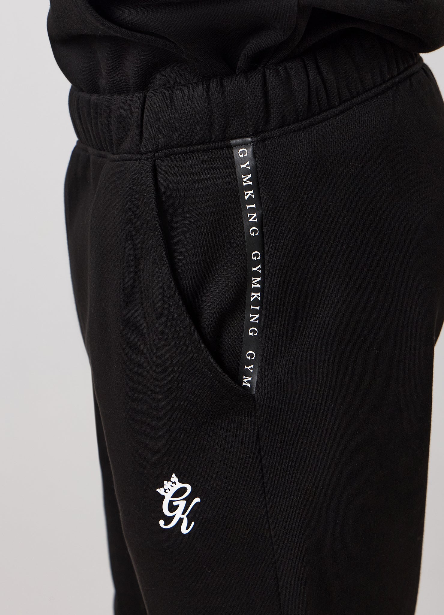 Gym King Taped Fleece Jogger - Black