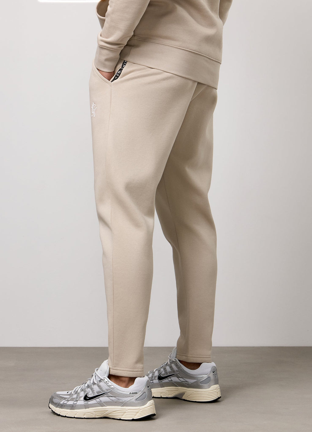 Gym King Taped Fleece Jogger - Light Stone