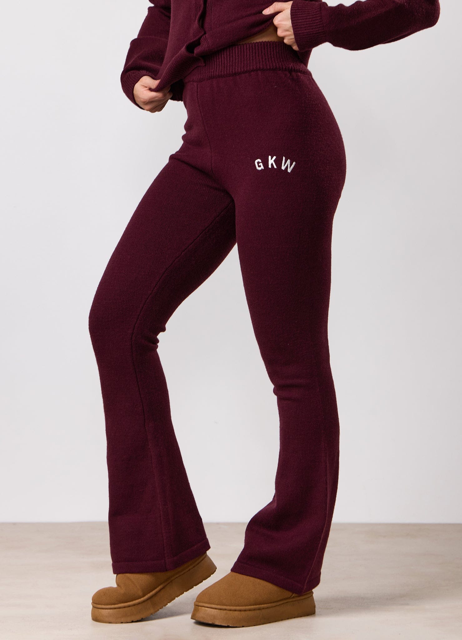 Gym King True Knit Trouser - Dark Cherry