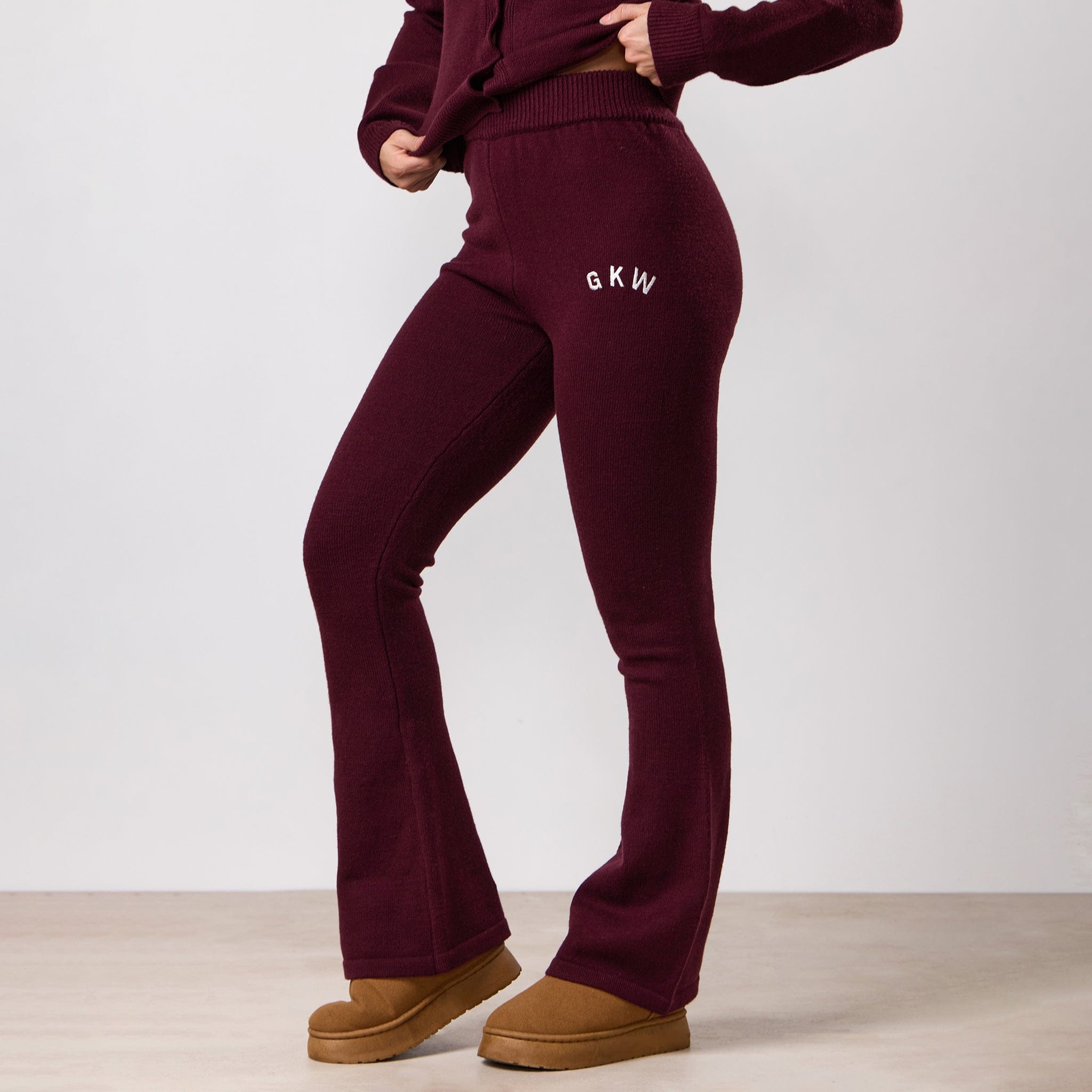 Gym King True Knit Trouser - Dark Cherry
