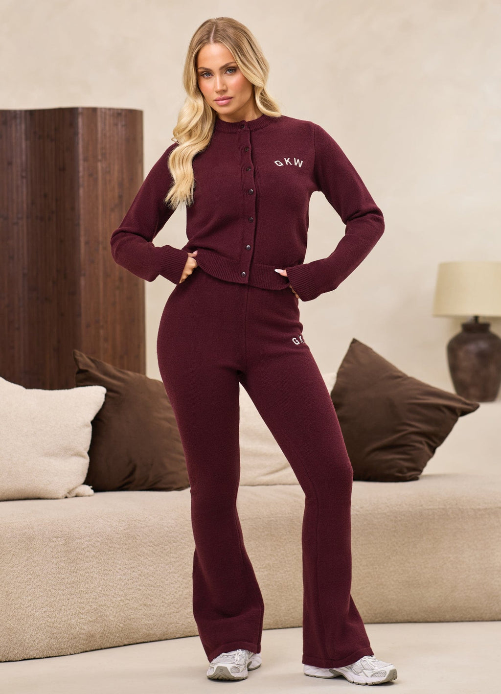 Gym King True Knit Trouser - Dark Cherry